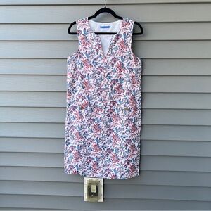 J.Mclaughlin Rue Dress Floral Multicolor Size S Relaxed Fit Patch Front Pockets